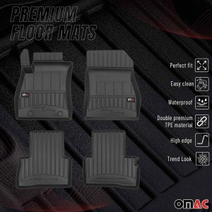 Nissan Juke Floor Mat - Omac - Proline Premium TPE 4 Pcs - Black - '11-'17 Nissan Juke Floor Mat - Omac - Proline Premium TPE 4 Pcs - Black - '11-'17